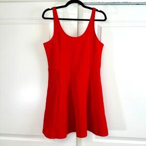 Red Skater Ribbed Mini Dress 12